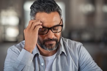 Aging man with headache